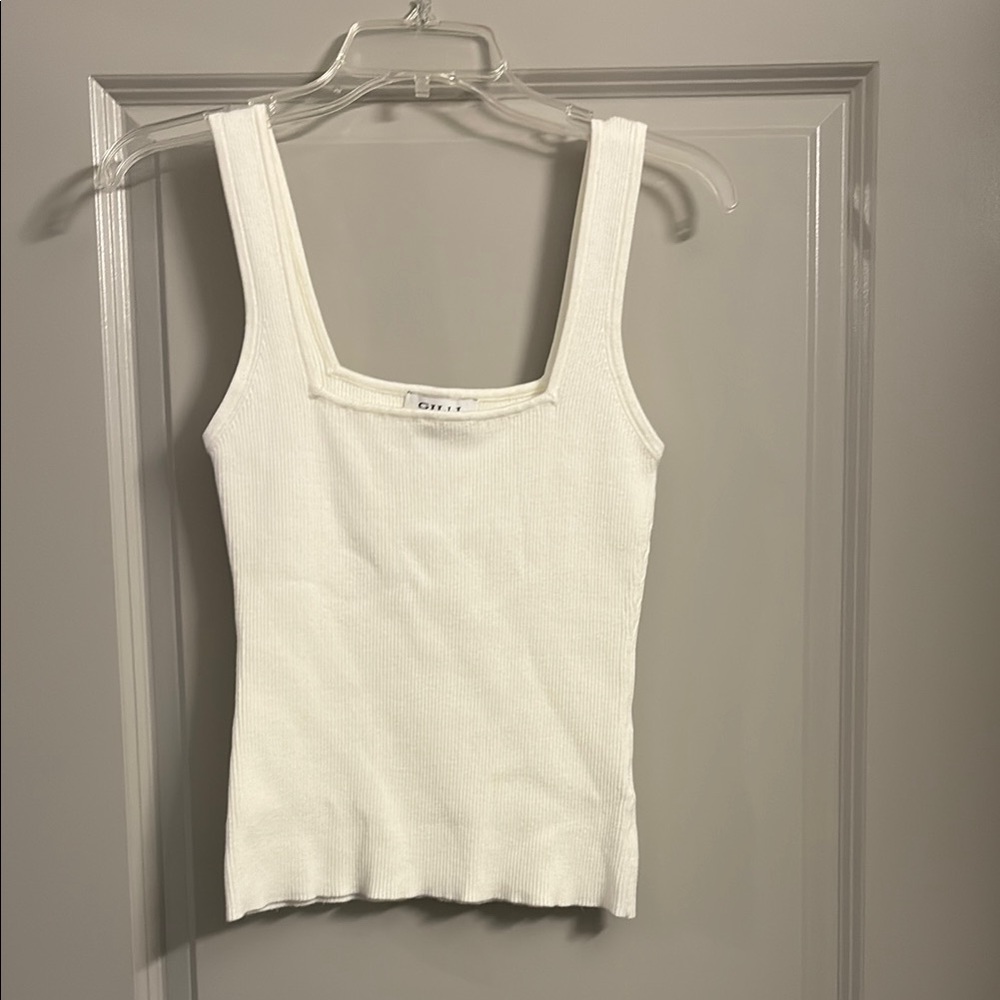Gilli White Ribbed Tank - M - never worn